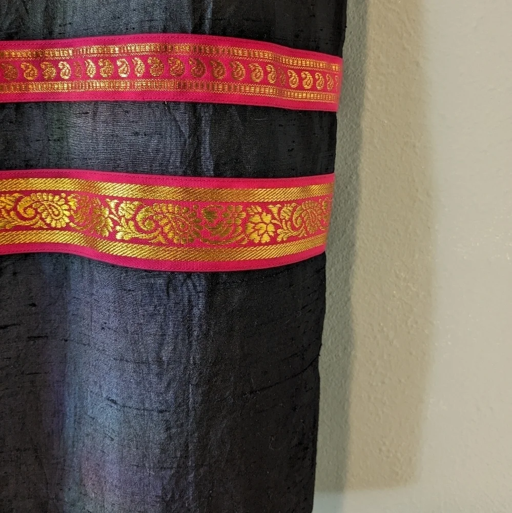 Vintage Y2K  Beaders Touch 100% Silk Midi Dress Size L - Picture 4 of 8